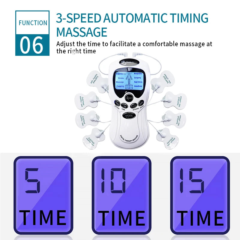 TENS Unit Muscle Stimulator - Portable Pain Relief Massager by Tidesmit Relaxation Treatment Tidesmit
