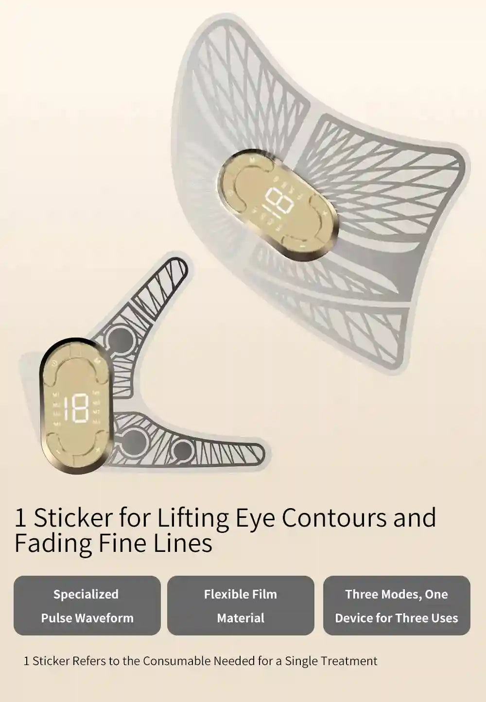 Microcurrent Eye Massager for Facial Lifting and Dark Circles Eye Massage Instrument Tidesmit