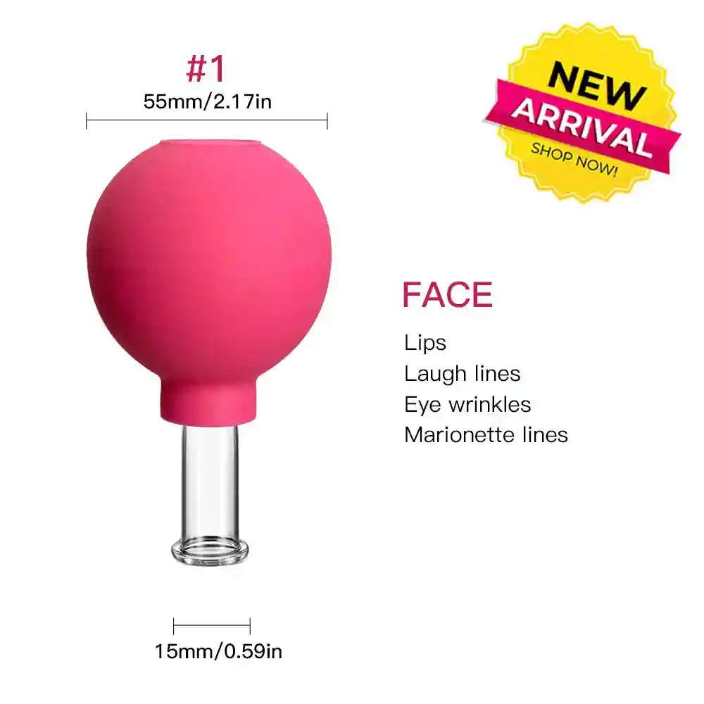 Facial Cupping Set for Skin Lifting and Anti-Wrinkle Massage Therapy Eye Massage Instrument Rose-1 Tidesmit