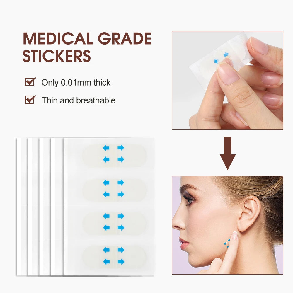 40/240/400Pcs Face Lift Tapes Invisible Face Lift Sticker Wrinkle Removal Stickers Tighten Chin Fade Fine Lines Shape V-Shaped