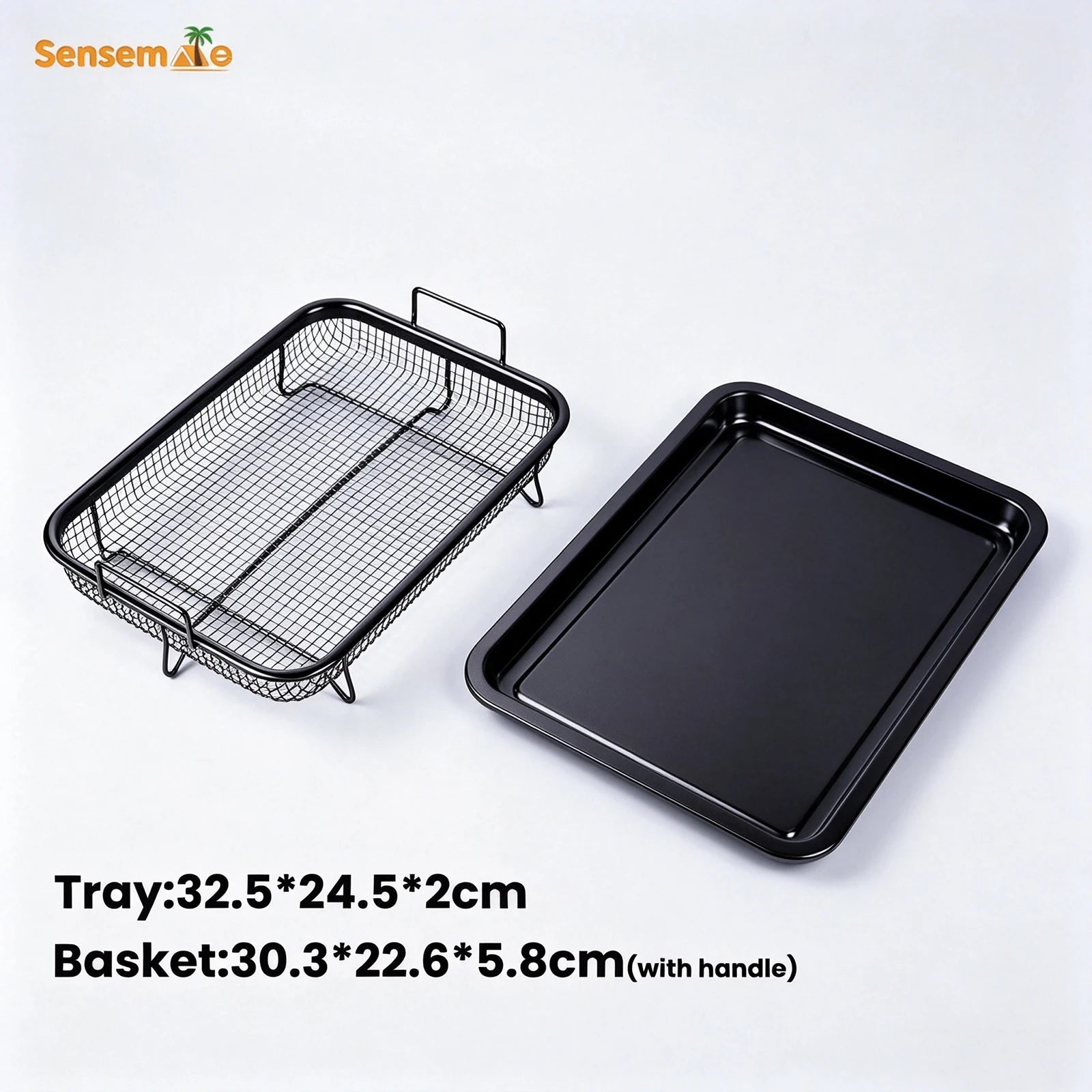 Oven Baking Tray Stainless Steel Baking Pan With A Rack Air Fryer Basket Frying Basket Bakeware Crisper Tray Oven Baking Pan