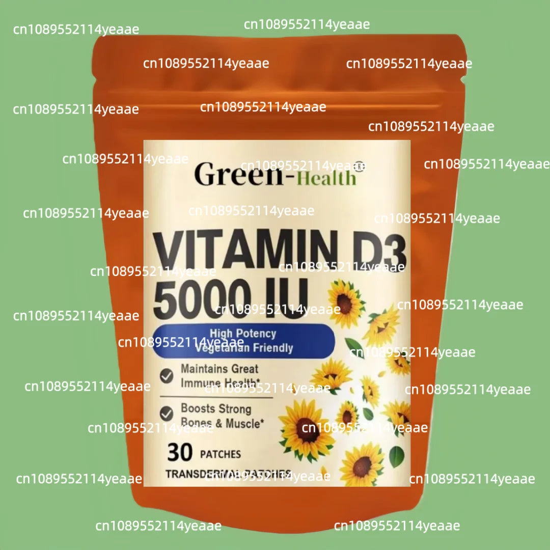 30 Patches Vitamin D3 Transdermal Patchesfor Supporting Cardiovascular Health, Strong Bones & Muscle Function