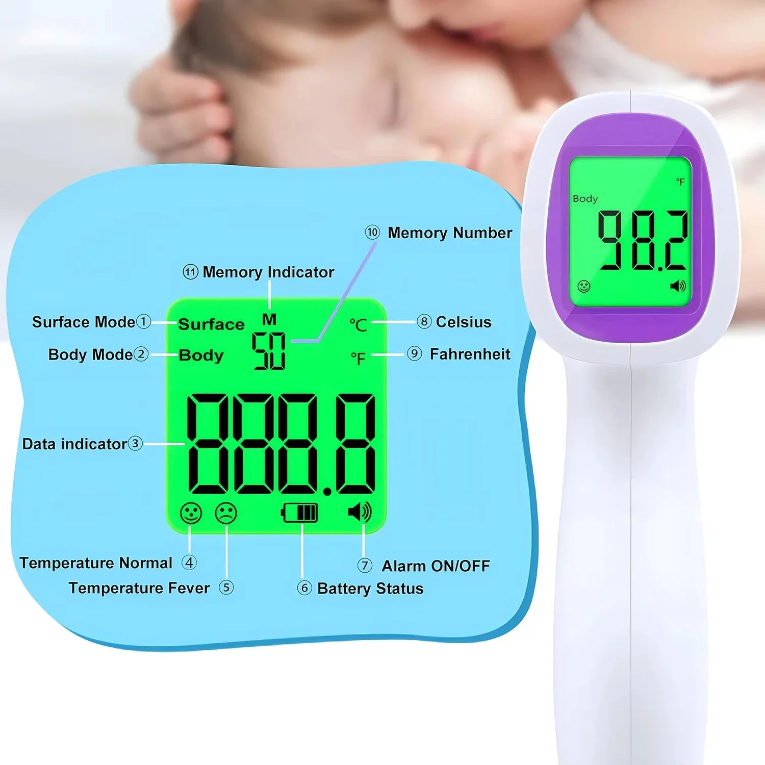 Smart LCD Rechargeable English Voice Wrist Blood Pressure Monitor Digital Automatic BP Tonometer Heart Rate Sphygmomanometer