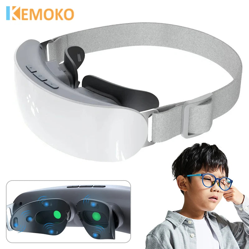 Electric Eye Massager with Heat and 4D Compression - White Massage Chairs Tidesmit