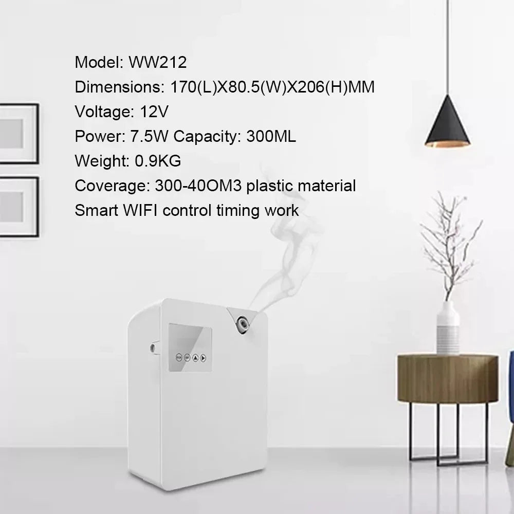 Fragrance Device for Home Hotel Waterless Aroma Diffuser 300ml WIFI Control Essential Oil Diffuser Timer Function Aromatic