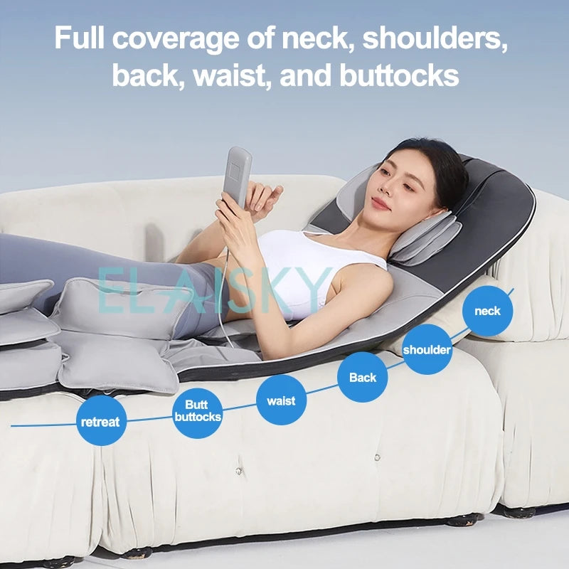 Full Airbag Massage Mattress with Heat | Deep Tissue Kneading Massage Cushion Tidesmit