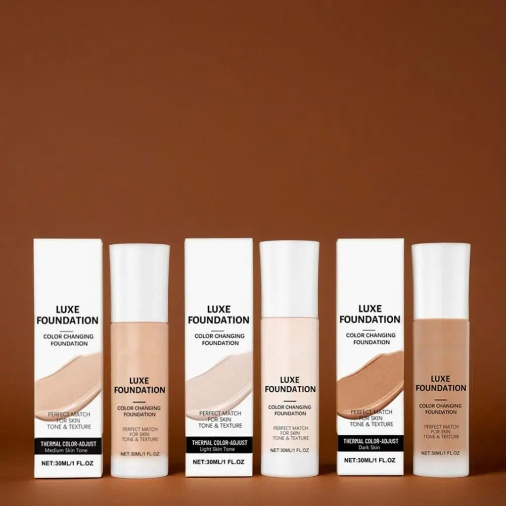 Tidesmit 24H long lasting color changing liquid foundation shade swatch for intelligent color correction face makeup