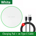 Tidesmit 50W Fast Wireless Charger Pad - Qi Certified Qi Charging White Tidesmit