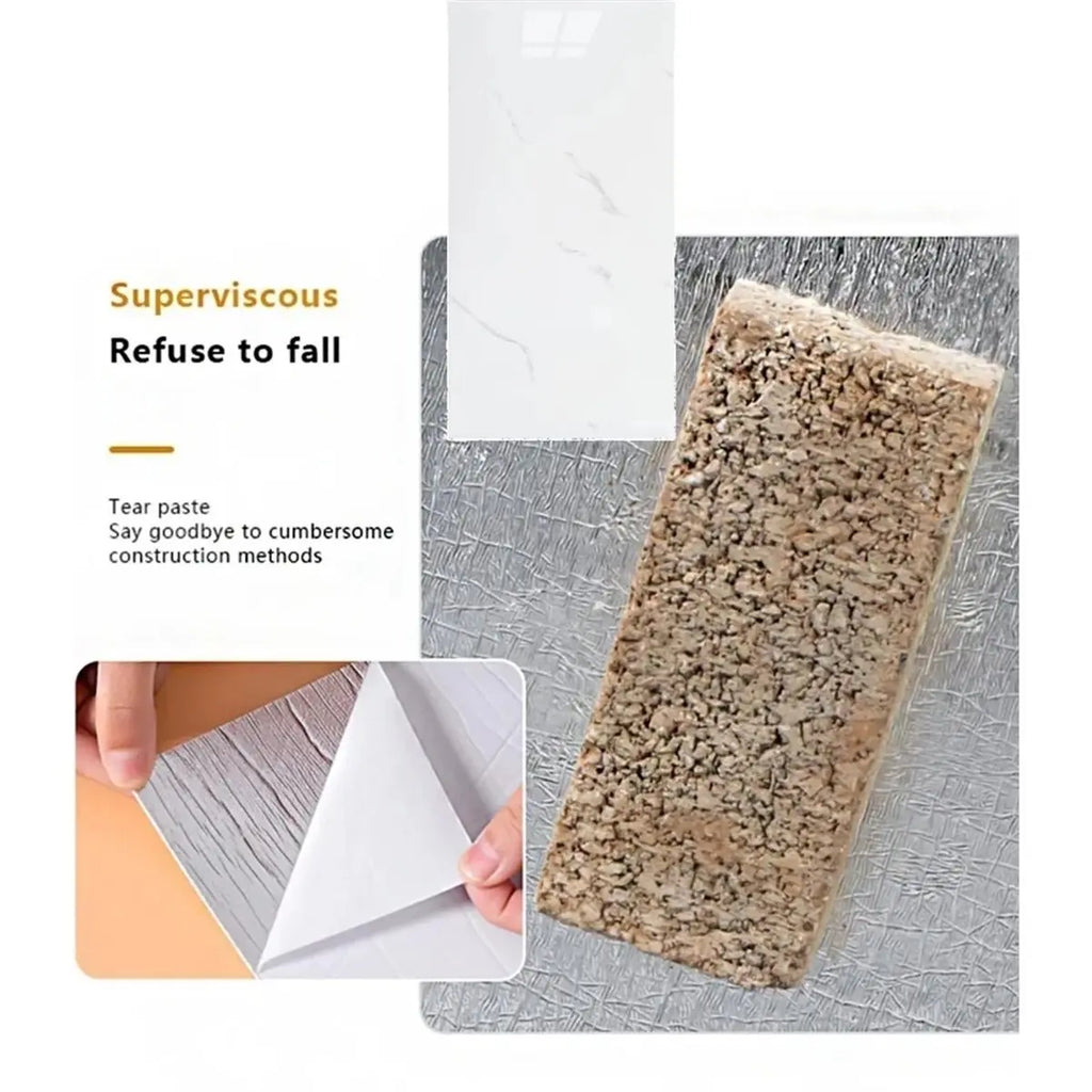 AB34-10Pcs Self-Adhesive Marble Tiles Sticker Waterproof 30Cmx60cm Tile Floor Stickers Tile Kitchen Bathroom Wall Sticker