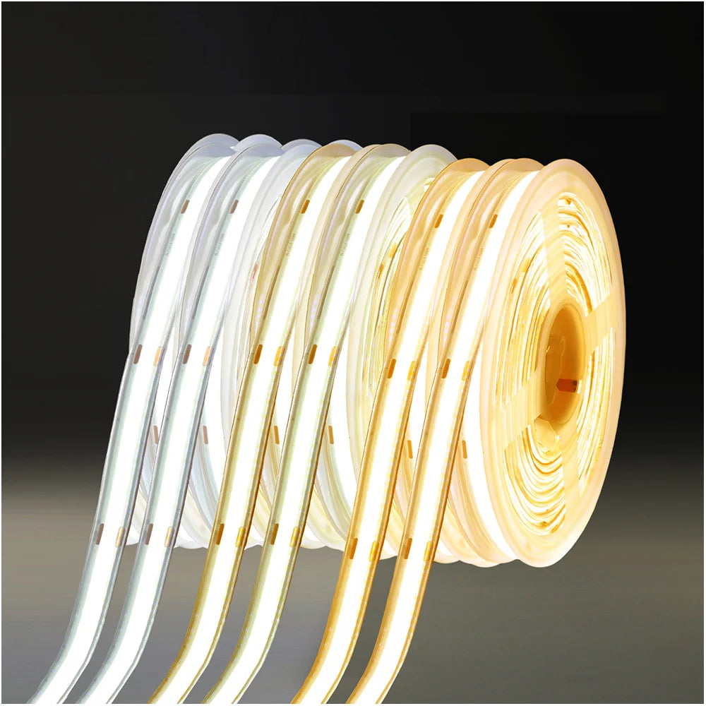 IP67 Waterproof COB LED Strip Light 12V 24V 3000K 4000K 6000K Flexible Led Tape 5m 10m 20m 0.5m 1m 2m 480LEDs/m Linear Lighting