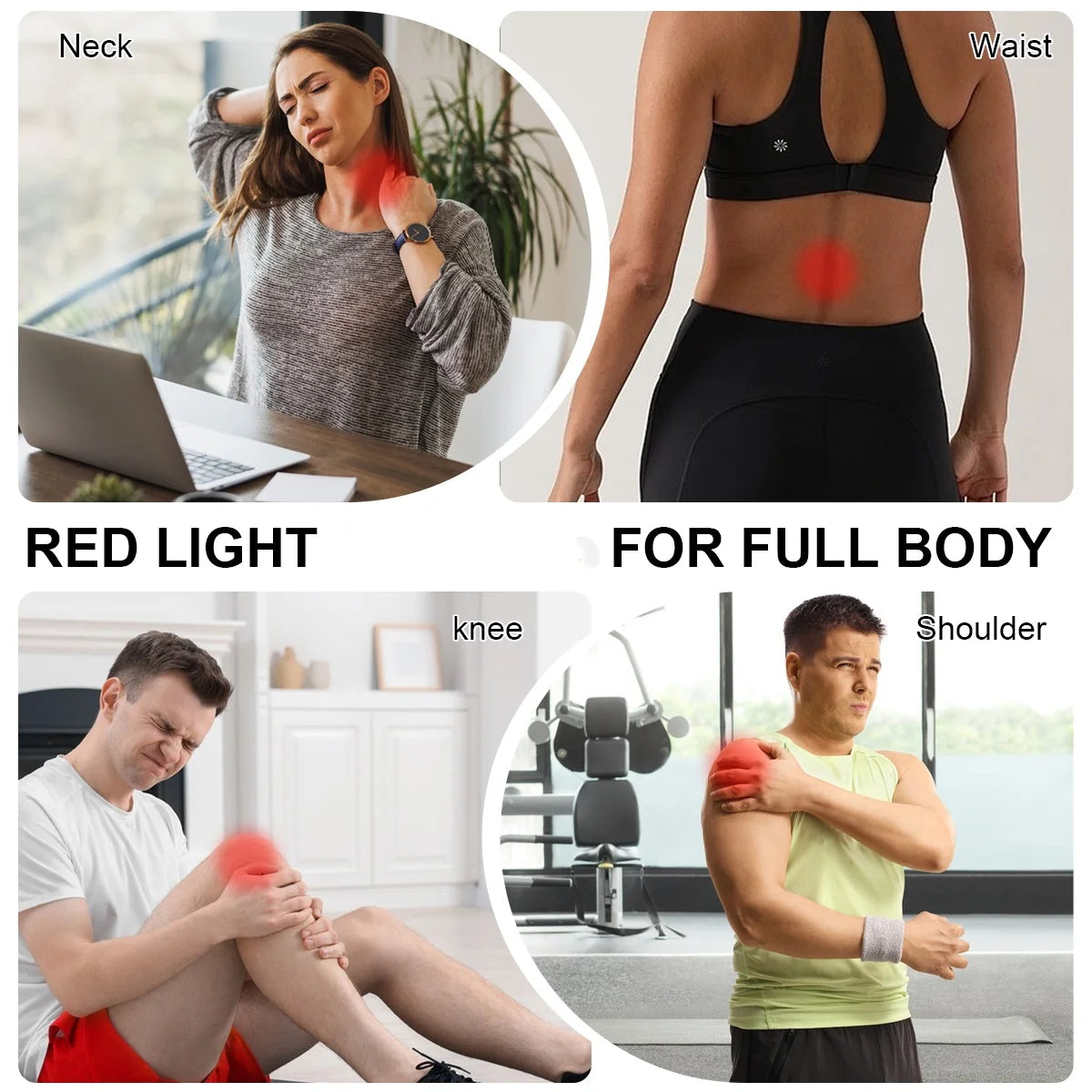 Red LED beauty lamp panel - Pain relief treatment for the body - 660 nanometers - Whole body and face - Anti-aging - Red light