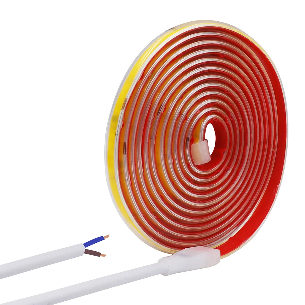 220V RA90 COB LED Strip Light Bright Waterproof Driver Build In 10cm Can Be Cut 240LEDs/M Flexible Adhesive Tape Home Decoration