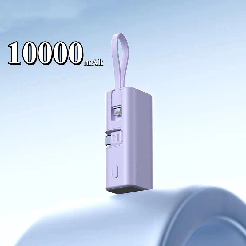 Tidesmit 50000mAh Portable Charger with Integrated Cables & USB-C Purple 10000mAh Tidesmit
