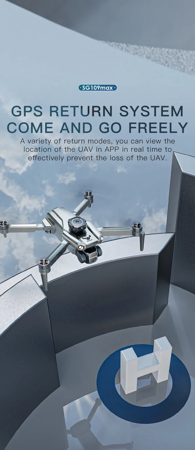 GPS Drone with 4K Camera and Screen Remote - SG109 Series Tidesmit