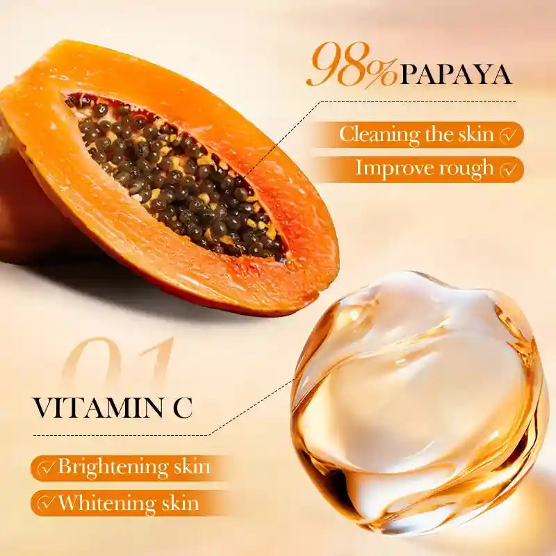 Papaya Vitamin C Exfoliating Scrub 100g - Natural Salon-Quality Deep Cleansing Scrubs Treatments Tidesmit