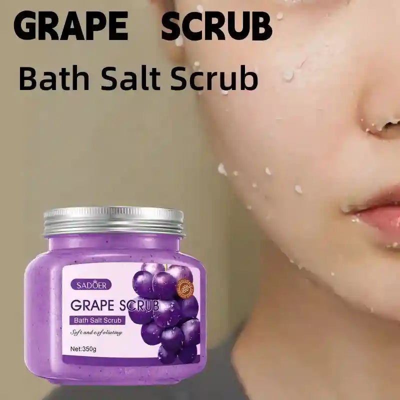 Grape Bath Salt Scrub 350g – Natural Exfoliating Body Smoother Scrubs Treatments Tidesmit