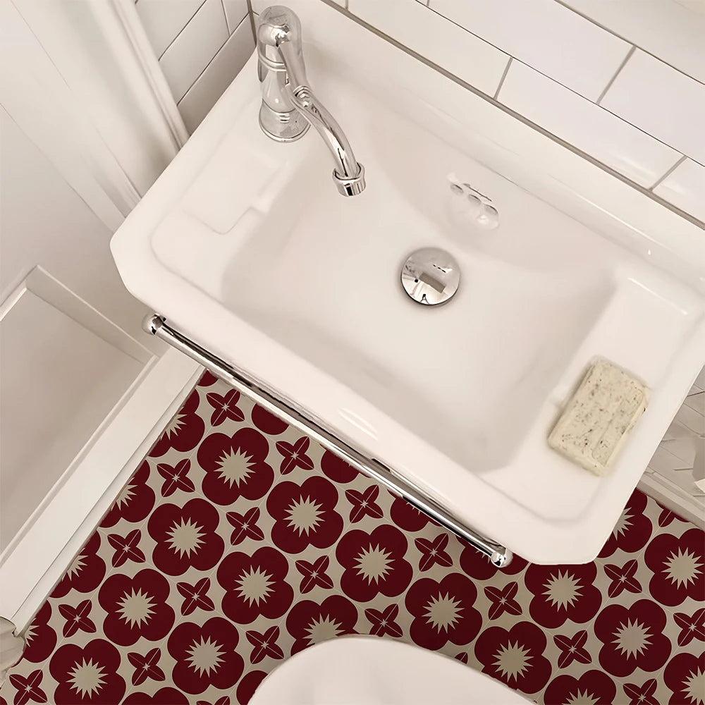10Pcs Tile Stickers, Peel and Stick Self Adhesive Removable Moroccan Talavera Tiles Backsplash for Kitchen, Furniture Staircase