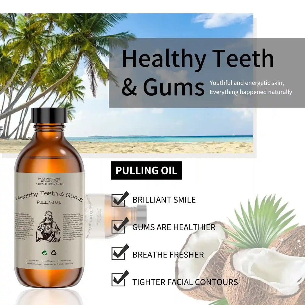 Tidesmit coconut oil pulling mouthwash for natural teeth whitening and fresh oral breath care