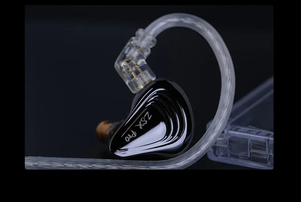KZ ZSX Pro 6-Driver In-Ear Monitors by Tidesmit - Black Mic Tidesmit