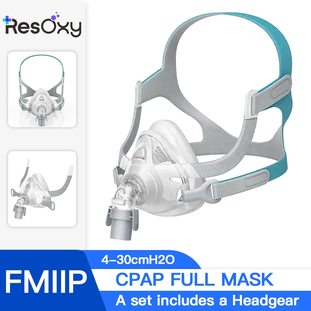 Resoxy CPAP Full Face Mask Use for Anti Snoring Sleep Apnea Sleep with 22mm Tube Inner Diameter Auto CPAP APAP BIPAP Machine