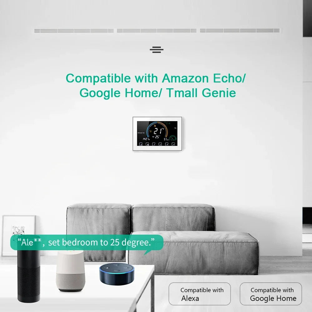 WiFi Smart Thermostat for Home Heating - Colorful Touchscreen Model Tidesmit