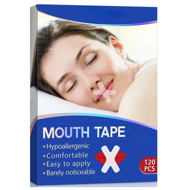 120PCS sleeping mouth tapeAdult Night Sleep Anti snore Improve Nose better Breathing Patch Mouth Correction Orthosis Tape SMZH09