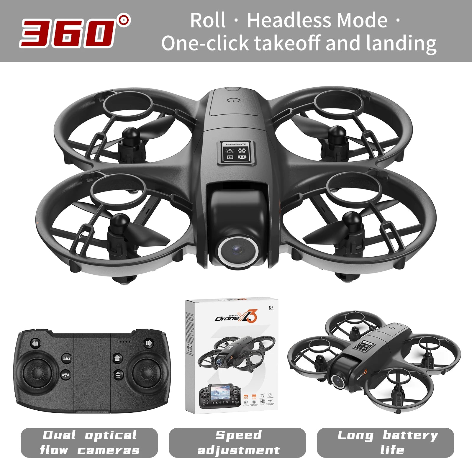 4K Camera Drone for Kids: Foldable Quadcopter with Remote Screen Tidesmit