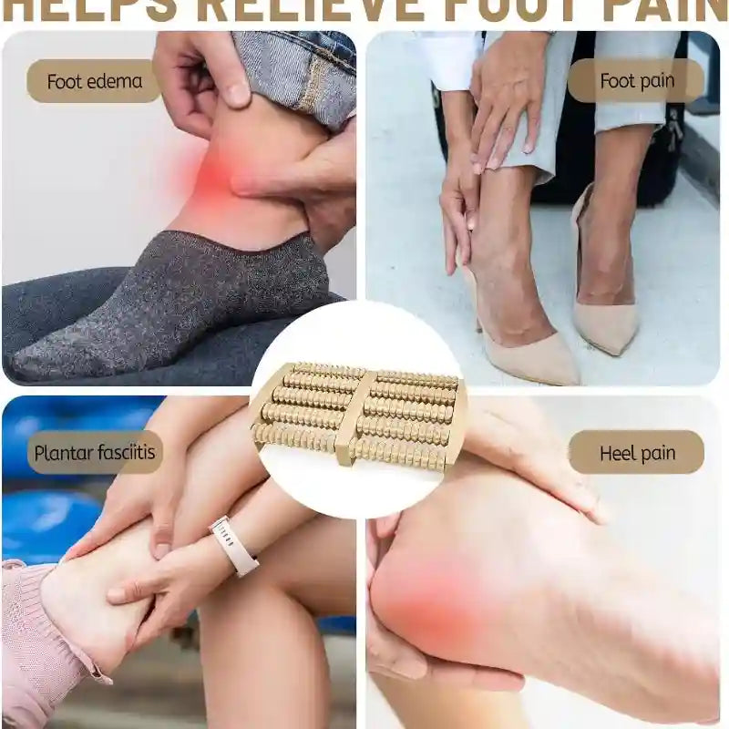 Wooden Foot Massager Roller for Plantar Fasciitis Relief - 1pc Massage Roller Tidesmit