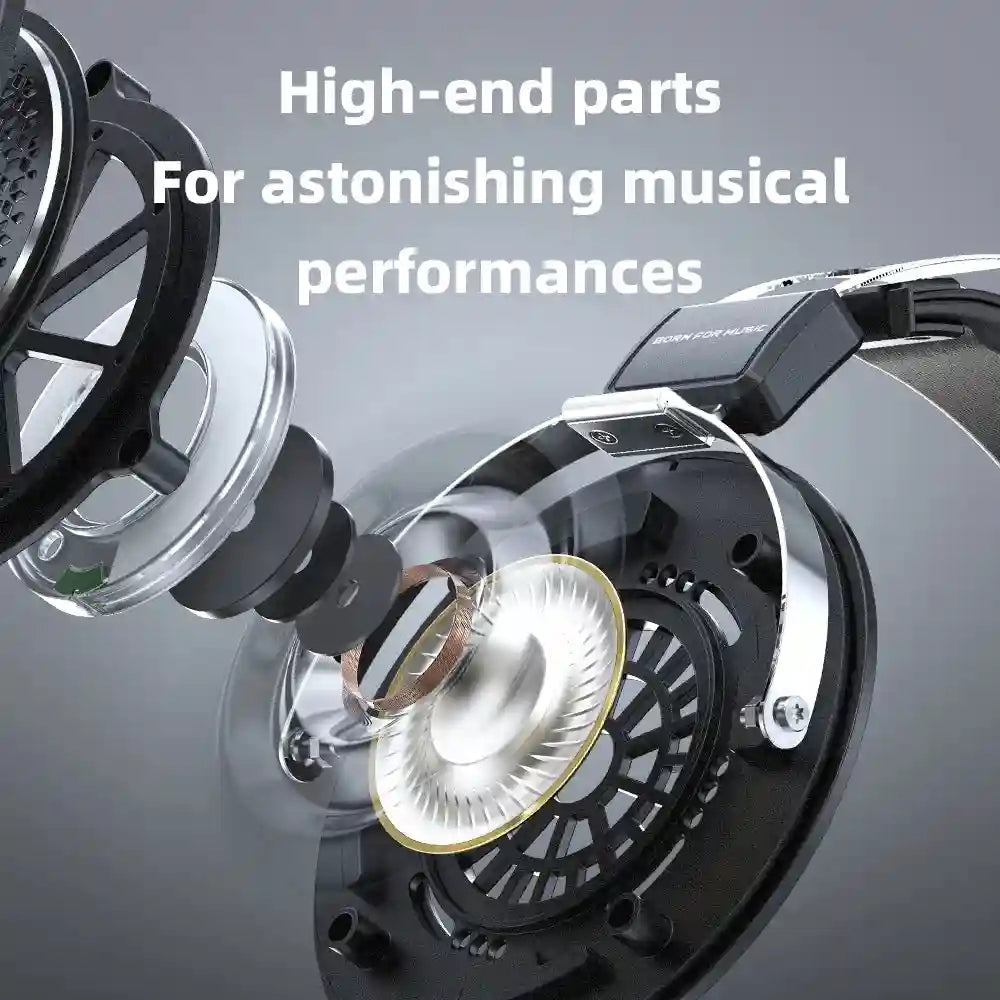 FiiO JT1 Studio Headphones - Over-Ear HiFi Monitor with Mic Tidesmit