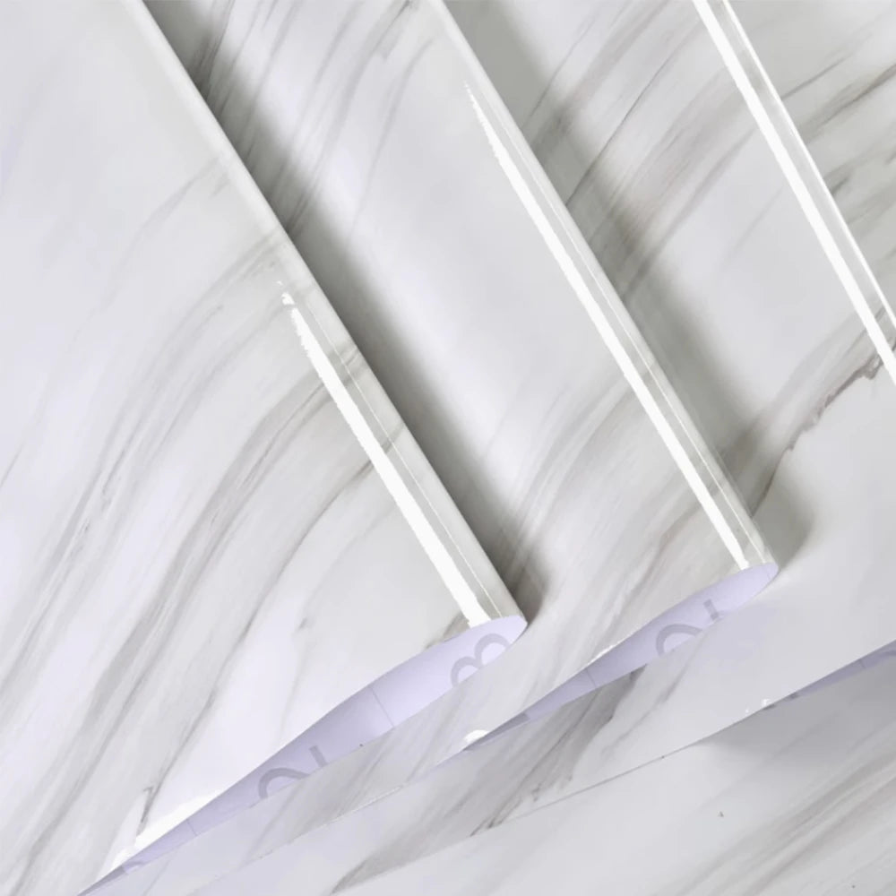 55cm Marble Vinyl Self Adhesive Wallpaper Waterproof Contact Paper PVC Wall Stickers for Kitchen Livingroom Home Decorative Film
