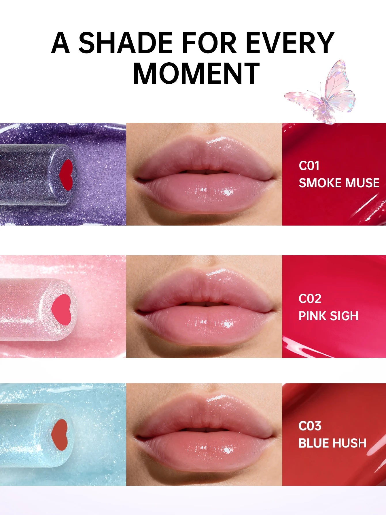 Tinted Lip Balm Jelly Gloss - Moisturizing Lip Treatment | Tidesmit Lip Care Tidesmit