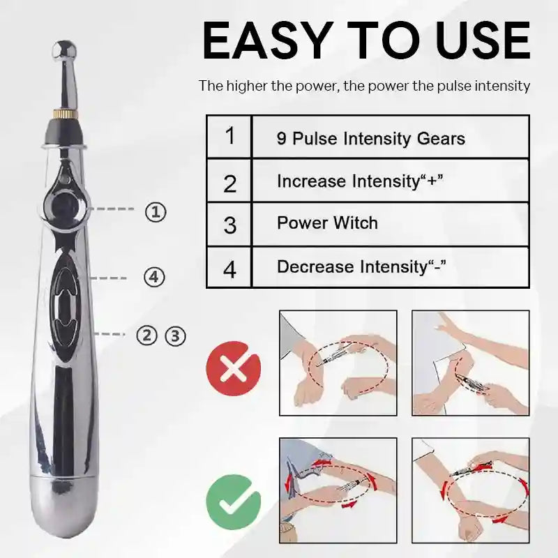 Electric Acupuncture Massage Pen for Targeted Muscle Relief - Tidesmit Back Massage Instrument Tidesmit