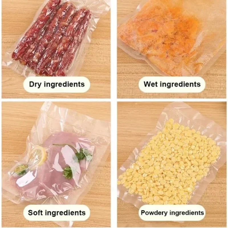 2 In 1 Food Vacuum Sealer Dry Wet Packaging Machine Automatic Air Sealing Mini Compact For Food Storage Saver Kitchen Tool