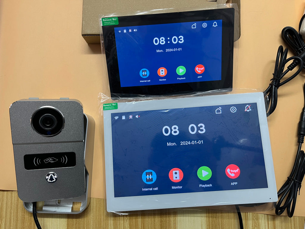 New 4-Wire TUYA Smart Video intercom doorbell Wired 1080P Waterproof Camera 5G WIFI 7/10inch IPS Touch Screen Support IP CCTV