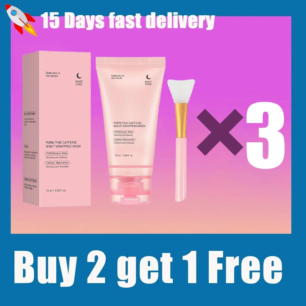 Tidesmit Korean night collagen sleep mask texture close-up for firming puffiness reduction and glass-like skin finish