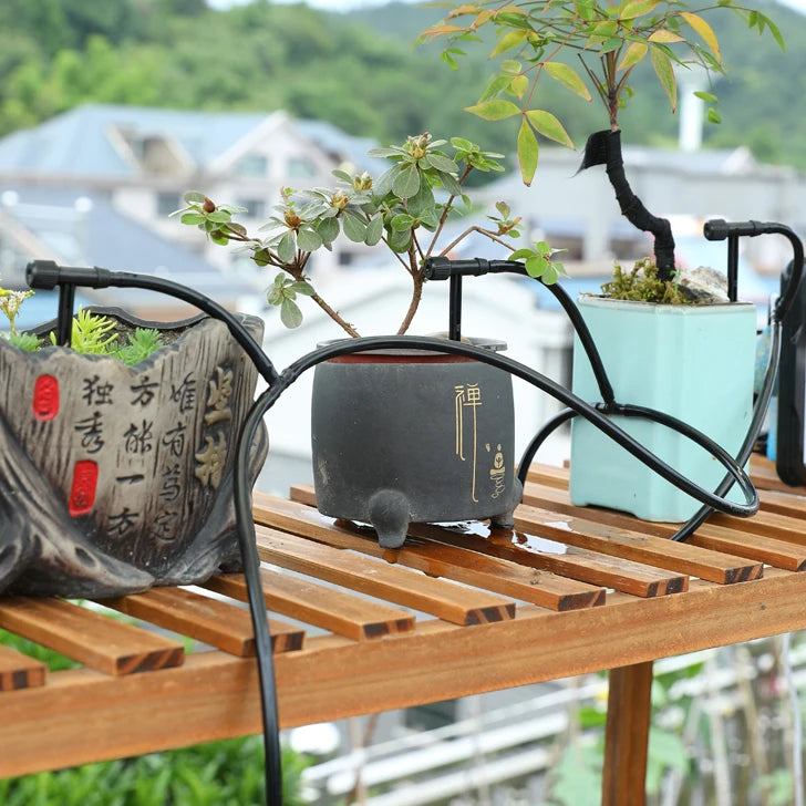 Garden Black Adjustable valve Drip Irrigation Kit Potted Plant Watering Device 4/7mmHose Watering Saving MicroDripper Greenhouse
