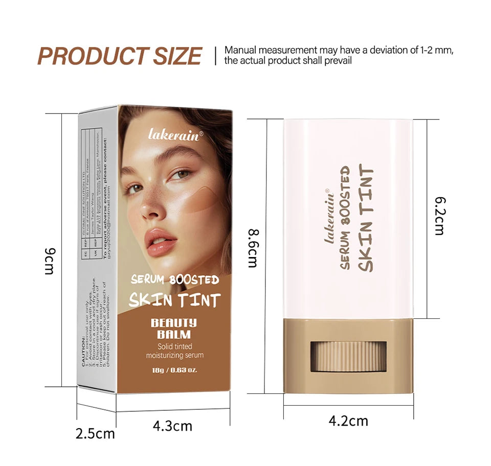 Tidesmit serum boosted foundation stick in natural finish for even skin tone and plumping moisturizing coverage