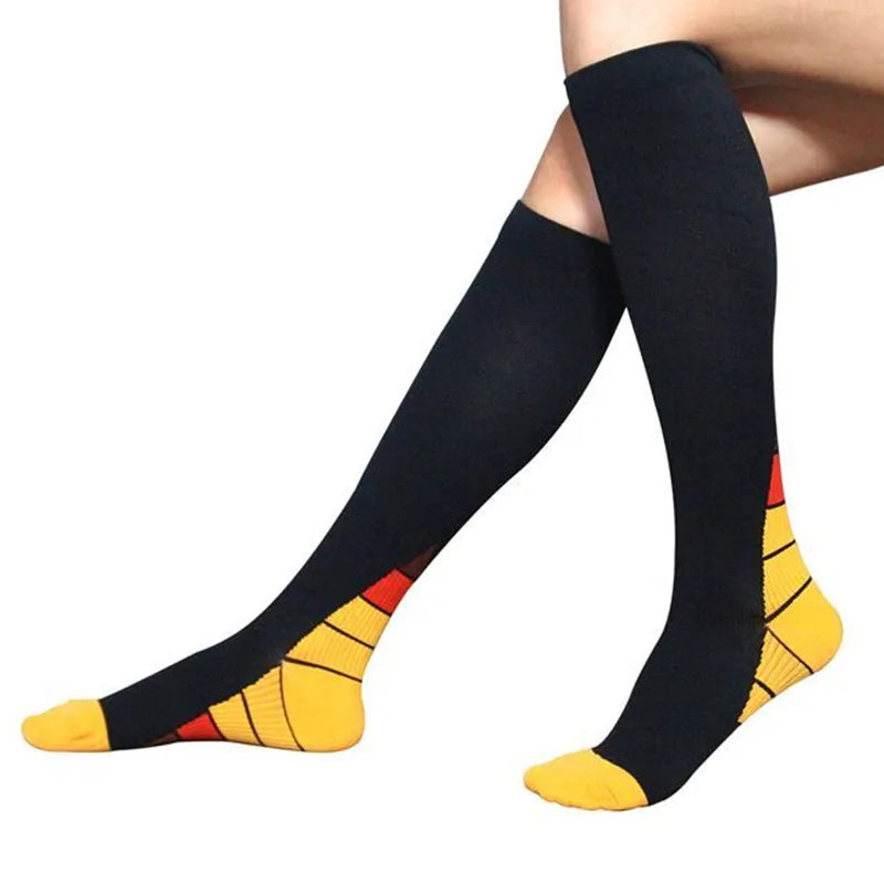 Compression Socks Outdoor Sports Pressure Socks Women and Men's Long Jump Rope Fitness Calf Socks Muscle Unisex Men Socks YS1009