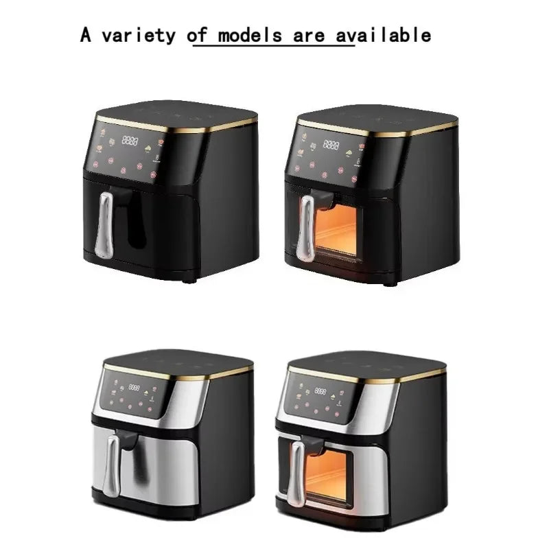 Household 8L Silver Crest Air Fryer 8L Stainless Steel Square Steam Oven with Digital Control