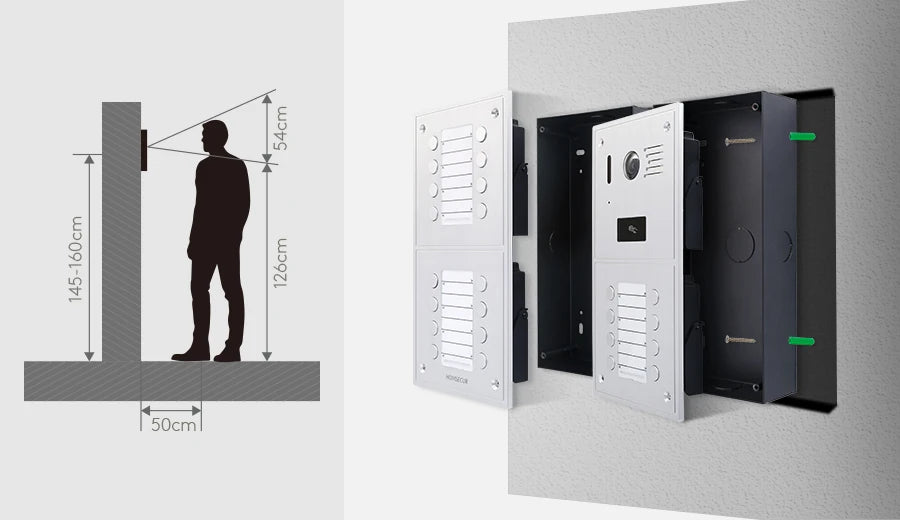 HOMSECUR Camera Doorbell  Outdoor Station BC151HD-24S For 24 Families HDK Series Video Door Phone Intercom