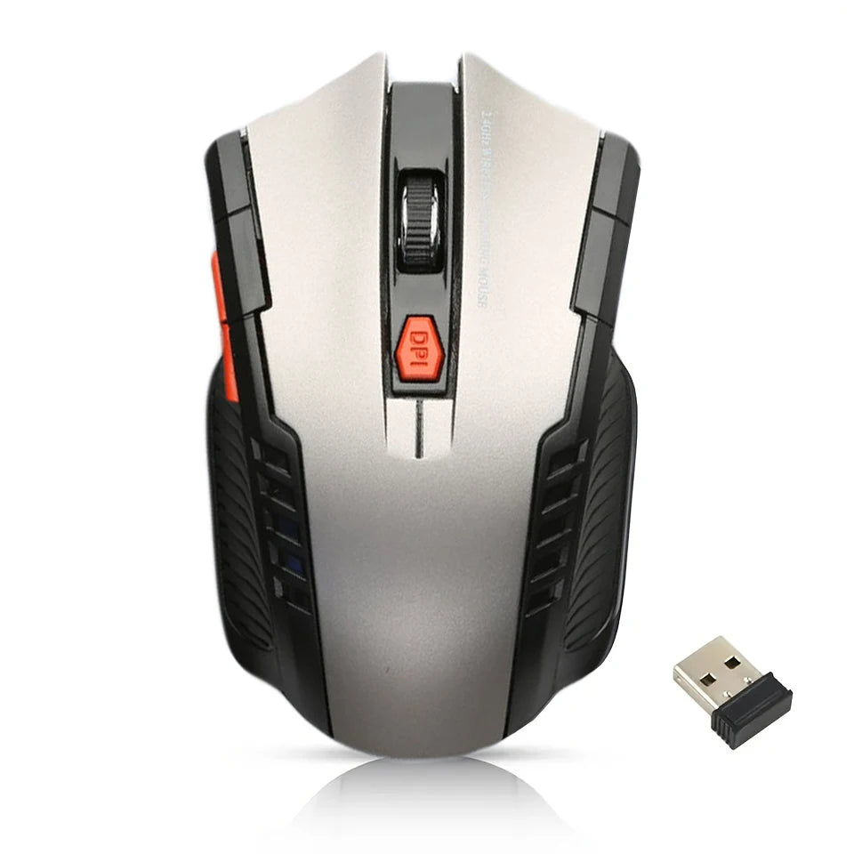 2.4G Wireless Mouse for Laptop Gamer Ergonomic Computer Mouse Wireless with USB Receiver 1600DPI 6 Buttons Portable Optical Mice