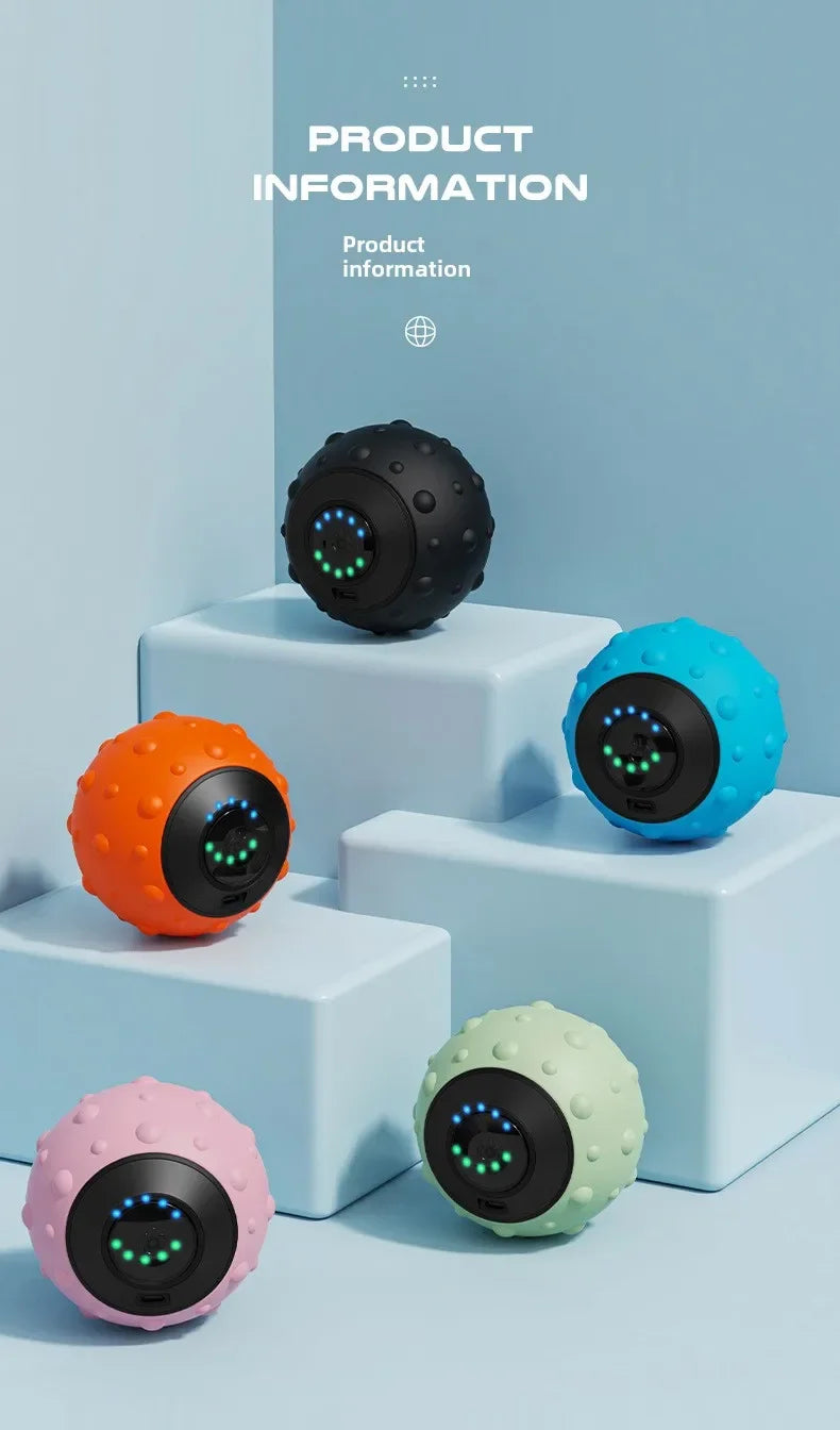 Vibrating Massage Ball for Muscle Recovery - Portable Therapy Tool Relaxation Treatment Tidesmit