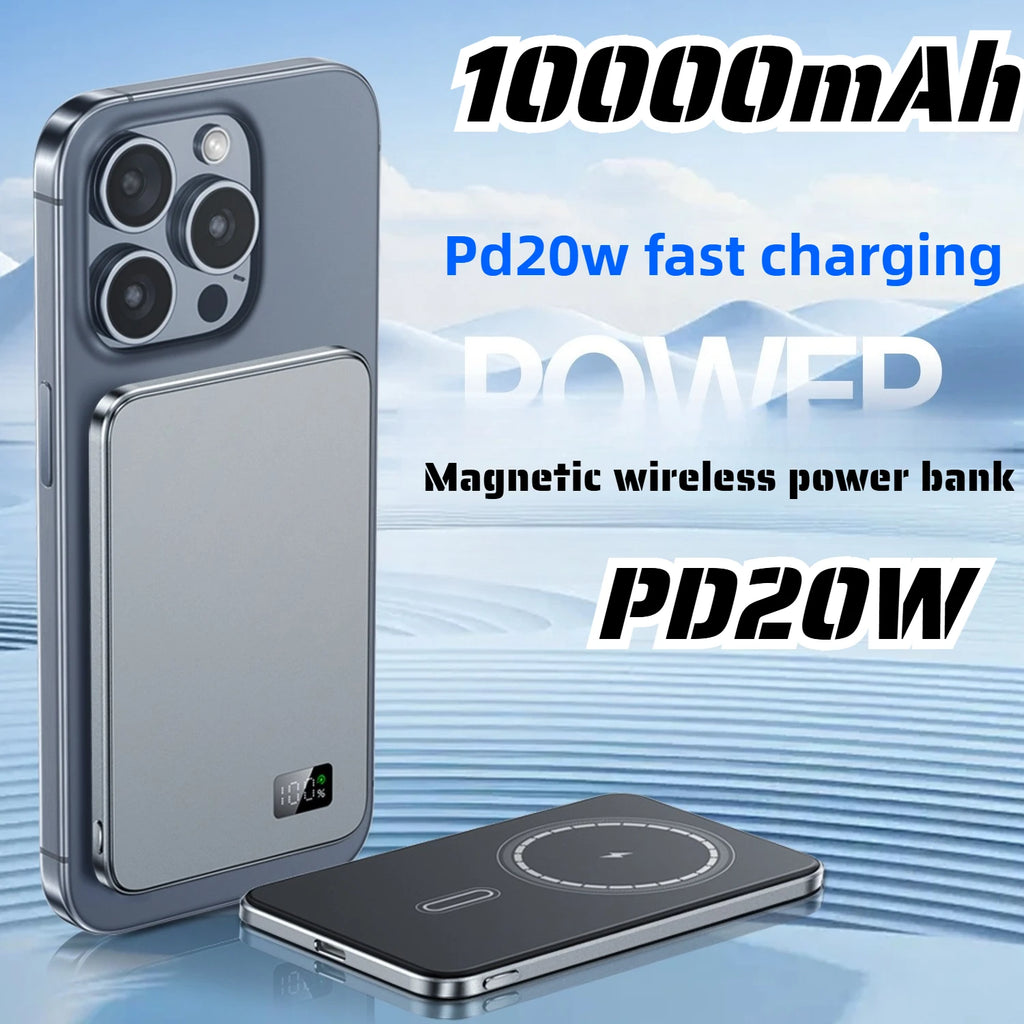 Magnetic Power Bank for iPhone 16 - Fast Wireless Charging Battery Tidesmit