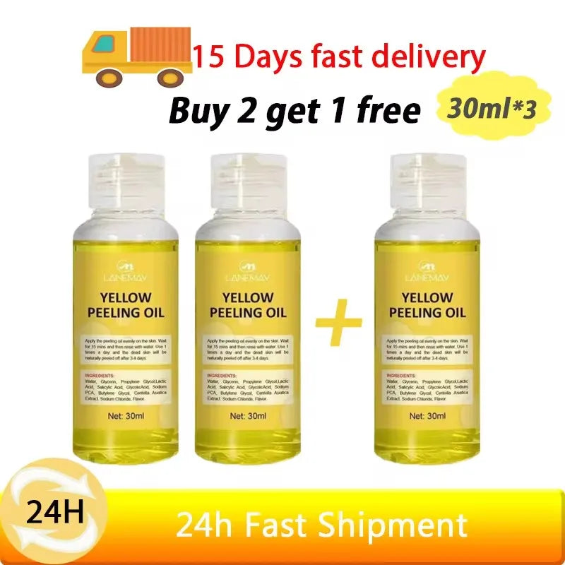 Strong Yellow Peeling Oil Bleach Dark Skin Whiten Lotion Lighten Body Elbow Knee Hand Exfoliate Dead Skin Nourish Even Skin Tone