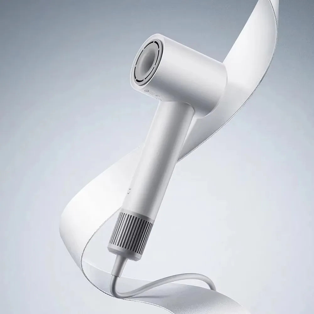 Xiaomi Mijia H501 SE high-speed ionic hair dryer in white, featuring professional 110k RPM motor design.