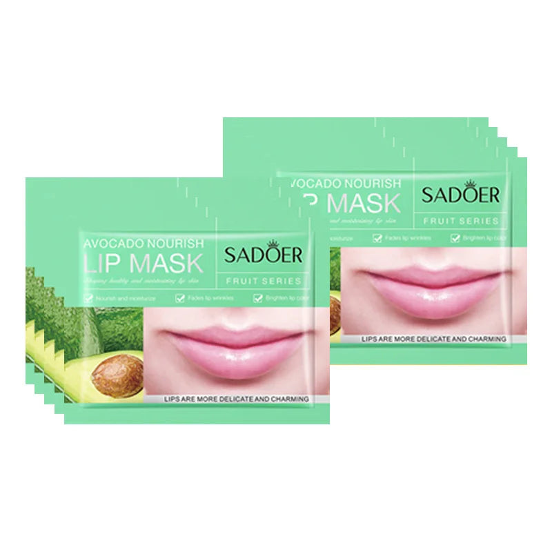 Moisturizing Lip Mask - Nourishing Collagen Gel Patches (10pcs) Lip Care Avocado 10pcs Tidesmit