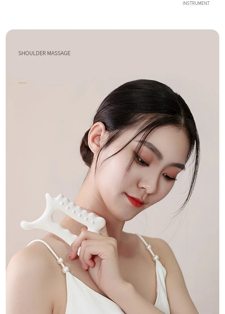 Gua Sha Body Massage Tool - Static Free Resin for Muscle Recovery Body Shaping Massage Equipment Tidesmit