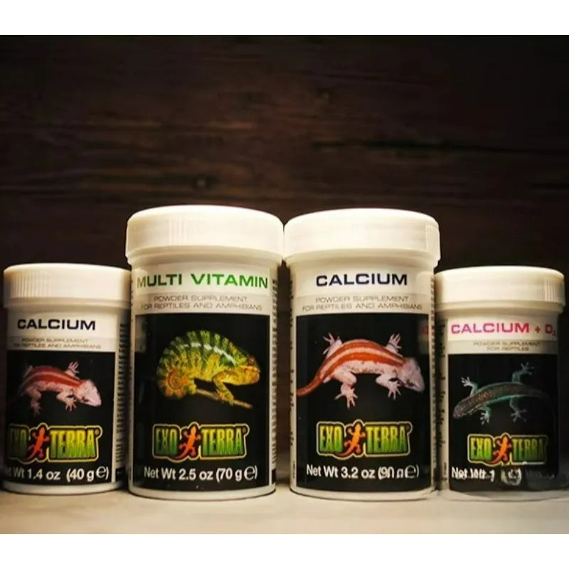 HAGEN Reptile Calcium Powder With & Without D3 Vitamin Supplement for Tortoise Lizard Leopard Gecko Bearded Dragon