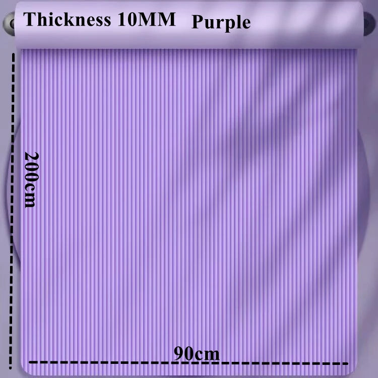Thick 10mm 200x90cm Anti-slip Sport Fitness Mat  Yoga Mats Blanket  Exercise Yoga Pilate Gymnastics Mat Fitness Equipment Floor