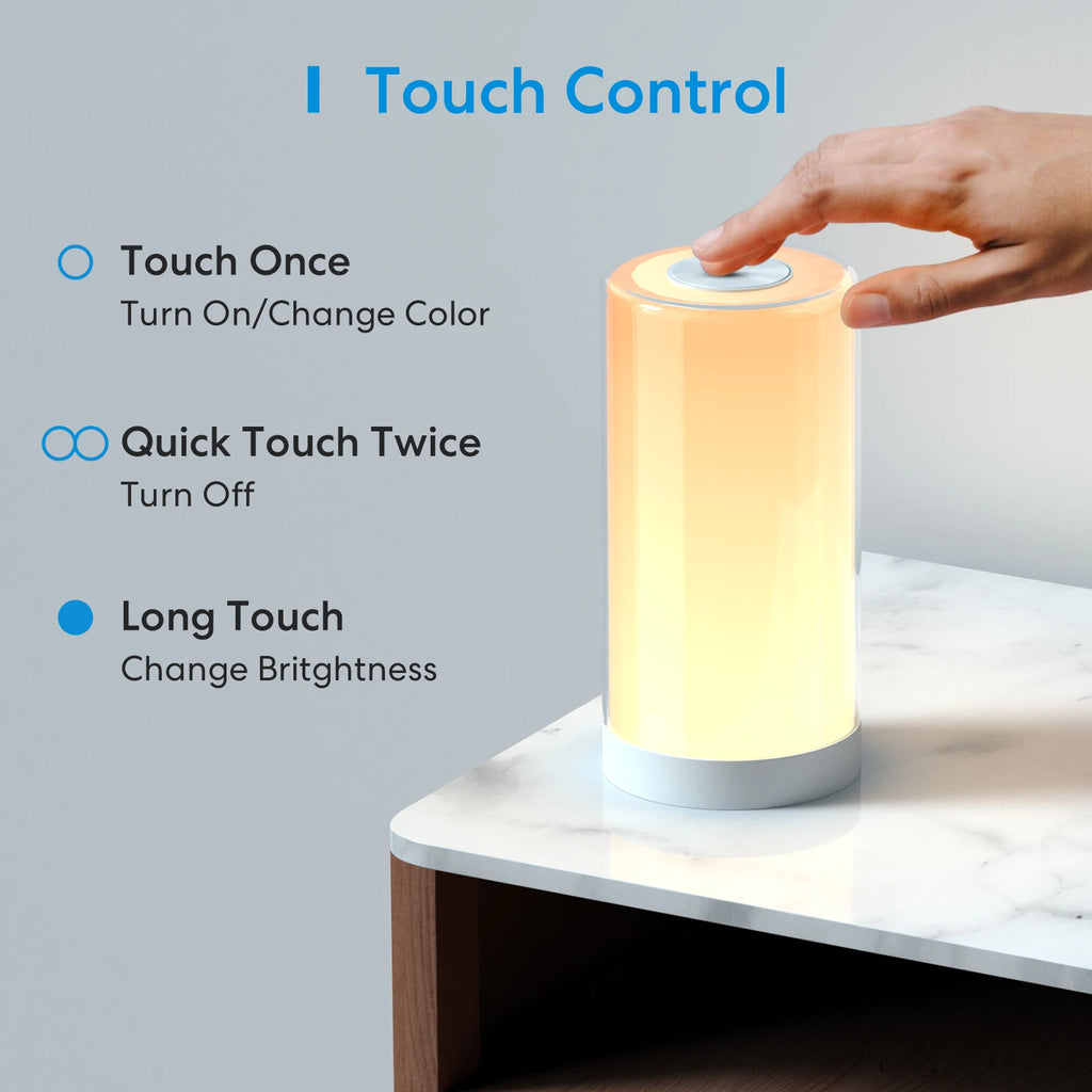 Meross Smart WiFi Table Lamp US/EU/UK/AU Touch Sensor Dimmable Bedside Light Support HomeKit Alexa Google Assistant SmartThings